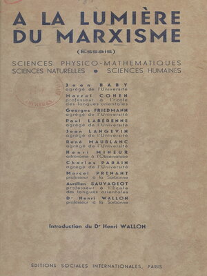 cover image of À la lumière du marxisme